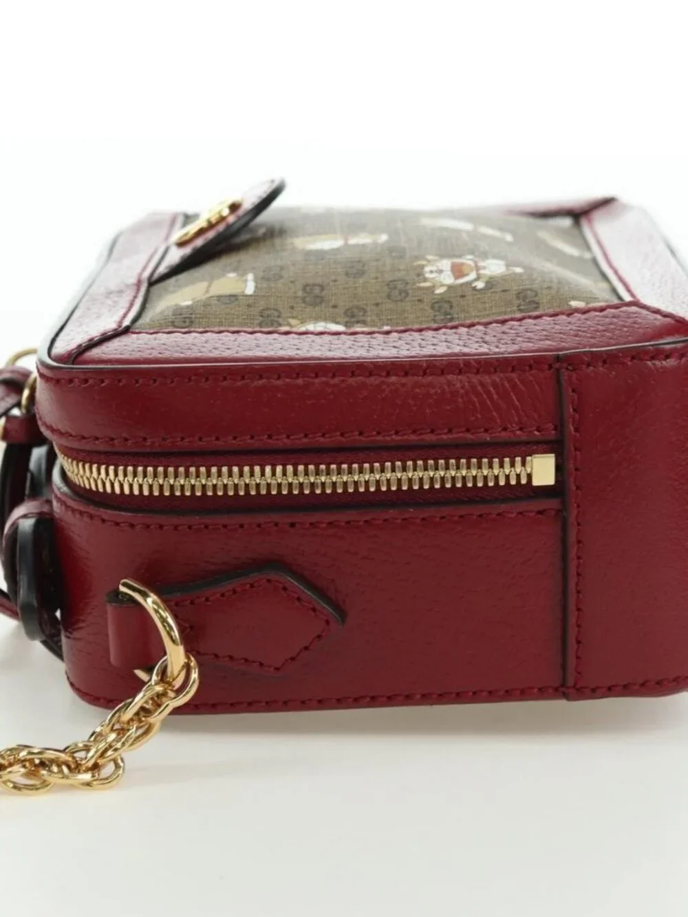 GUCCI Micro GG Supreme Doraemon Collaboration Bag PVC Beige 655596 Auth YKZ1361M